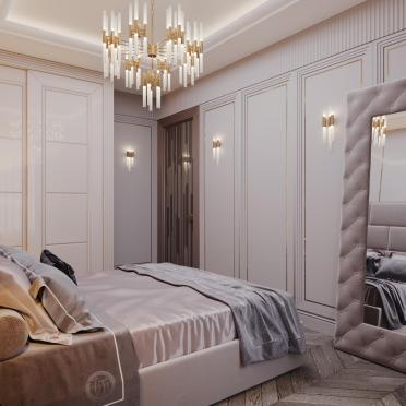 Интерьер спальни cветильниками над кроватью  смотреть на Basicdecor