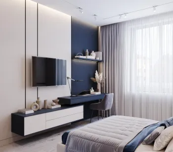 Интерьер спальни cветильниками над кроватью  смотреть на Basicdecor