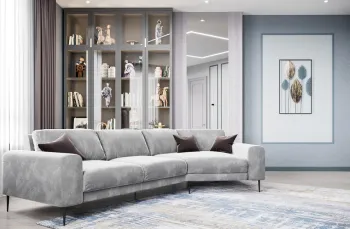 Интерьер гостиной с каретной стяжкой в современном стиле смотреть на Basicdecor