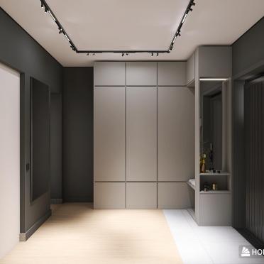Интерьер прихожей cветовыми линиями и с подсветкой  смотреть на Basicdecor