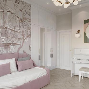 Интерьер детской cветильниками над кроватью  смотреть на Basicdecor