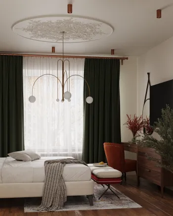 Интерьер спальни  смотреть на Basicdecor