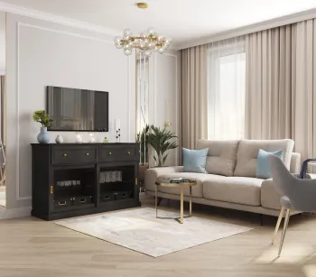 Интерьер гостиной в неоклассике смотреть на Basicdecor