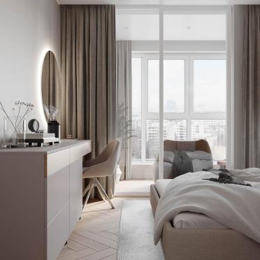 Интерьер спальни cветильниками над кроватью  смотреть на Basicdecor