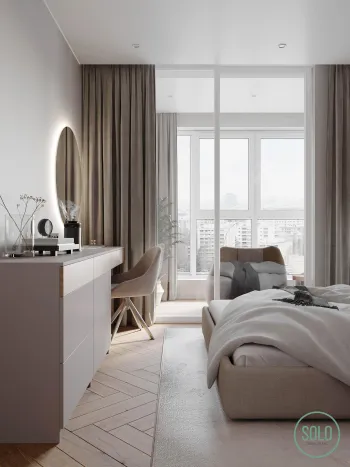 Интерьер спальни cветильниками над кроватью  смотреть на Basicdecor