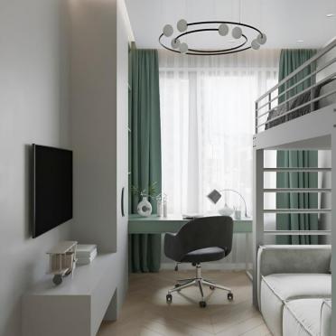 Интерьер детской с проходной и для мальчика  смотреть на Basicdecor