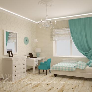 Интерьер детской c рабочим местом в стиле фьюжн смотреть на Basicdecor