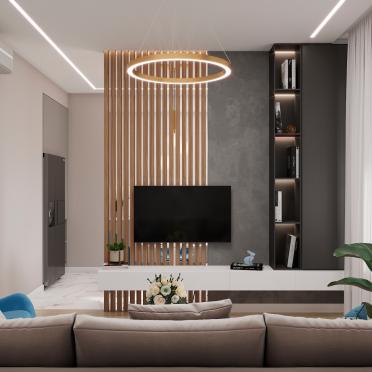 Интерьер гостиной c подсветкой  смотреть на Basicdecor