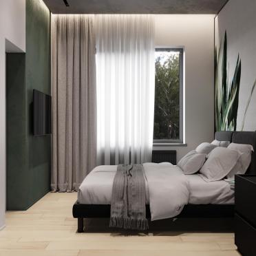 Интерьер спальни cветильниками над кроватью  смотреть на Basicdecor