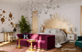 Интерьер спальни с аркой в современном стиле смотреть на Basicdecor