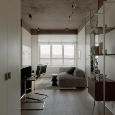 Интерьер гостиной с проходной в современном стиле смотреть на Basicdecor