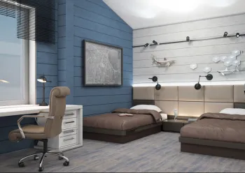 Интерьер с две кровати в современном стиле смотреть на Basicdecor