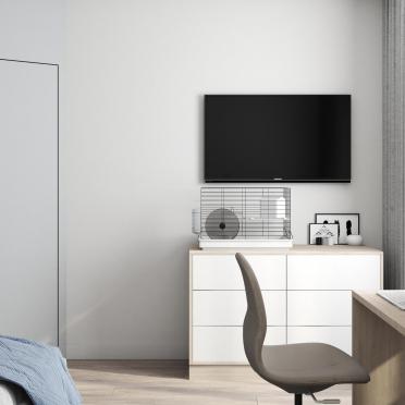 Интерьер детской с телевизором на стене  смотреть на Basicdecor