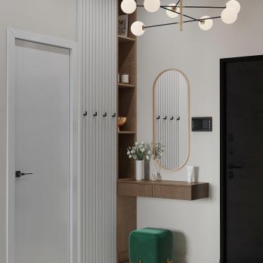 Интерьер прихожей с проходной и ресепшном  смотреть на Basicdecor