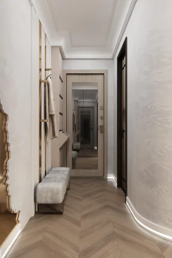 Интерьер коридора с каретной стяжкой  смотреть на Basicdecor