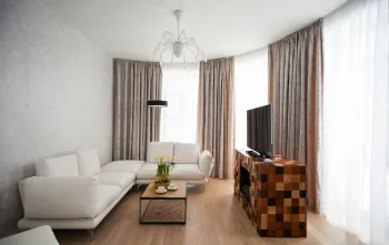 Интерьер гостиной c эркером в современном стиле смотреть на Basicdecor