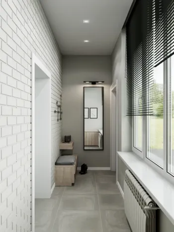 Интерьер с окном и балконом в современном стиле смотреть на Basicdecor