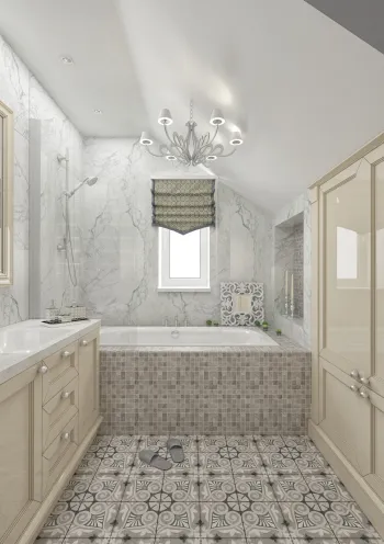 Интерьер ванной в современном стиле и барокко смотреть на Basicdecor