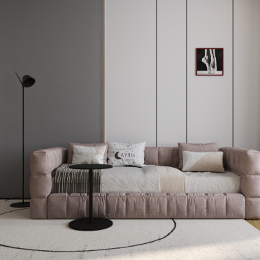Интерьер гостиной cтеной за диваном  смотреть на Basicdecor