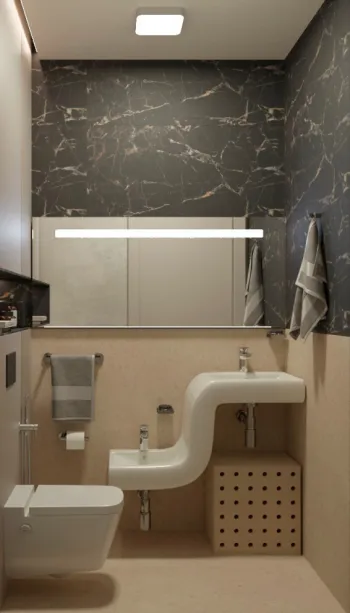 Интерьер ванной в современном стиле смотреть на Basicdecor