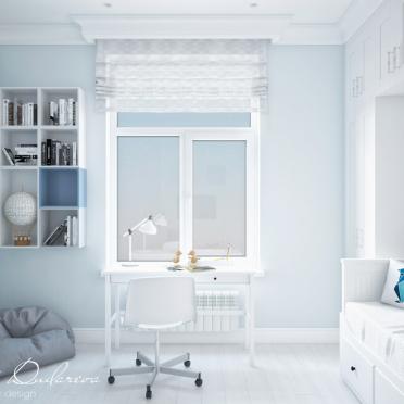 Интерьер детской c рабочим местом в скандинавском стиле смотреть на Basicdecor