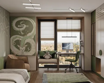 Интерьер с жалюзи и дверными жалюзи  смотреть на Basicdecor