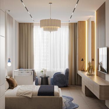 Интерьер спальни cветильниками над кроватью и с подсветкой  смотреть на Basicdecor