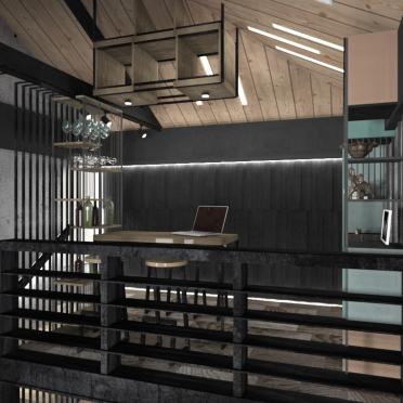 Интерьер с ресепшном и с подсветкой  смотреть на Basicdecor