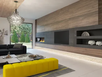 Интерьер гостиной в современном стиле смотреть на Basicdecor