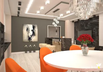 Интерьер с проходной и с подсветкой  смотреть на Basicdecor