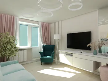 Интерьер гостиной c подсветкой в современном стиле смотреть на Basicdecor