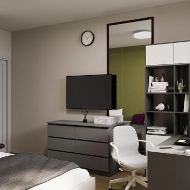 Интерьер детской cветильниками над кроватью и с подсветкой  смотреть на Basicdecor