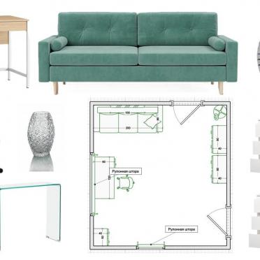 Интерьер cтолом за диваном в современном стиле смотреть на Basicdecor