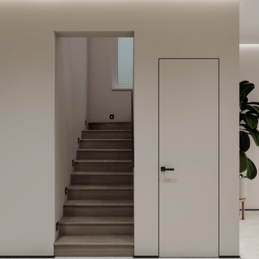 Интерьер прихожей с зеркалом на двери  смотреть на Basicdecor