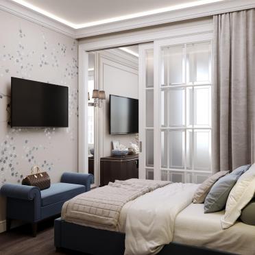 Интерьер спальни cветильниками над кроватью  смотреть на Basicdecor