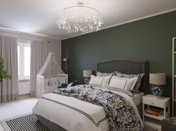 Интерьер cветильниками над кроватью  смотреть на Basicdecor