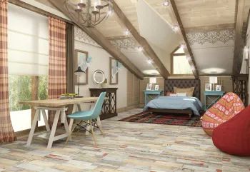Интерьер детской c рабочим местом в современном стиле смотреть на Basicdecor