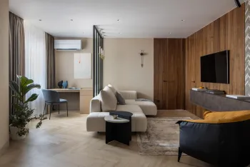 Интерьер гостиной c подсветкой  смотреть на Basicdecor