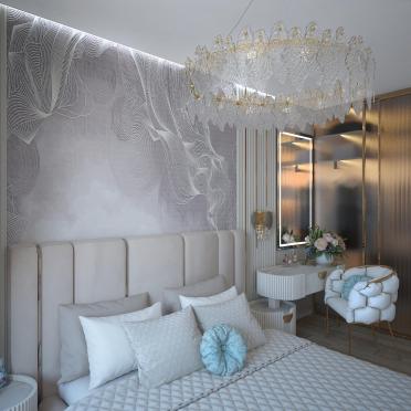 Интерьер спальни cветильниками над кроватью  смотреть на Basicdecor