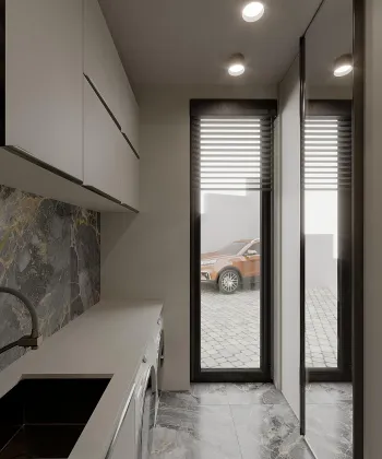 Интерьер с жалюзи и дверными жалюзи  смотреть на Basicdecor