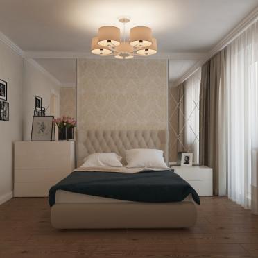 Интерьер спальни cветильниками над кроватью  смотреть на Basicdecor