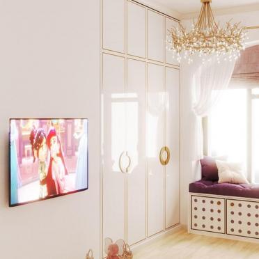 Интерьер детской с телевизором на стене  смотреть на Basicdecor