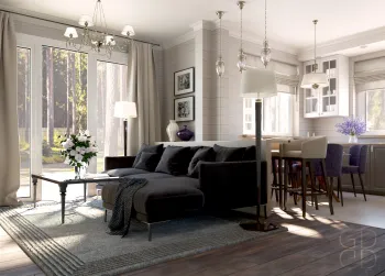 Интерьер гостиной  смотреть на Basicdecor