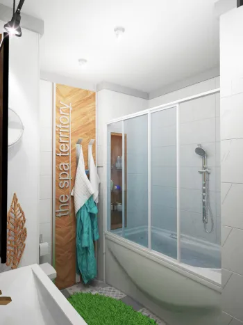 Интерьер ванной в современном стиле смотреть на Basicdecor