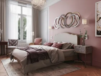 Интерьер спальни с аркой  смотреть на Basicdecor