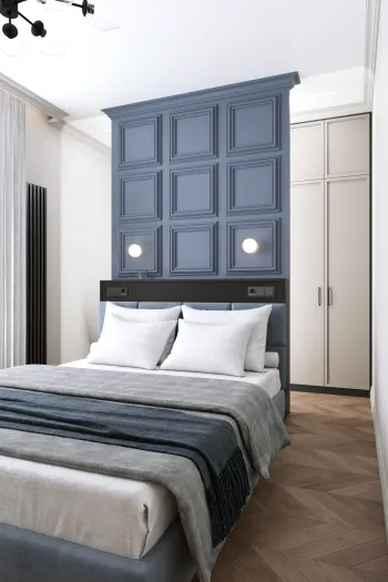 Интерьер спальни cветильниками над кроватью  смотреть на Basicdecor