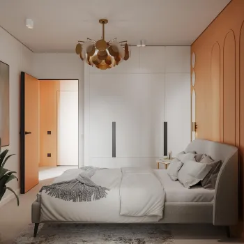 Интерьер спальни с проходной  смотреть на Basicdecor