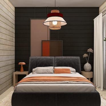 Интерьер спальни cветильниками над кроватью  смотреть на Basicdecor