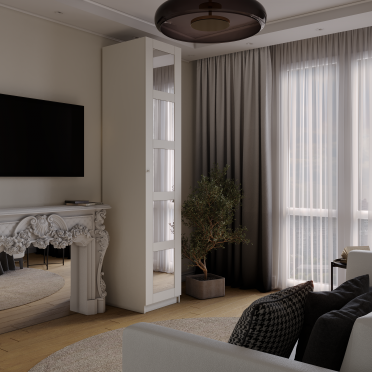 Интерьер гостиной с окном  смотреть на Basicdecor