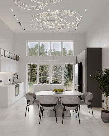 Интерьер кухни c подсветкой  смотреть на Basicdecor
